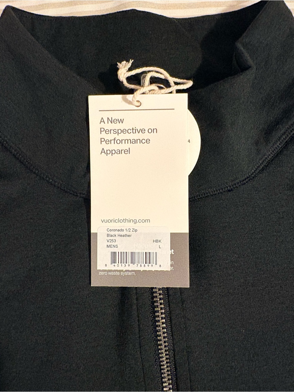 Vuori Men's Black Quarter-Zip Pullover - Picture 2 of 3